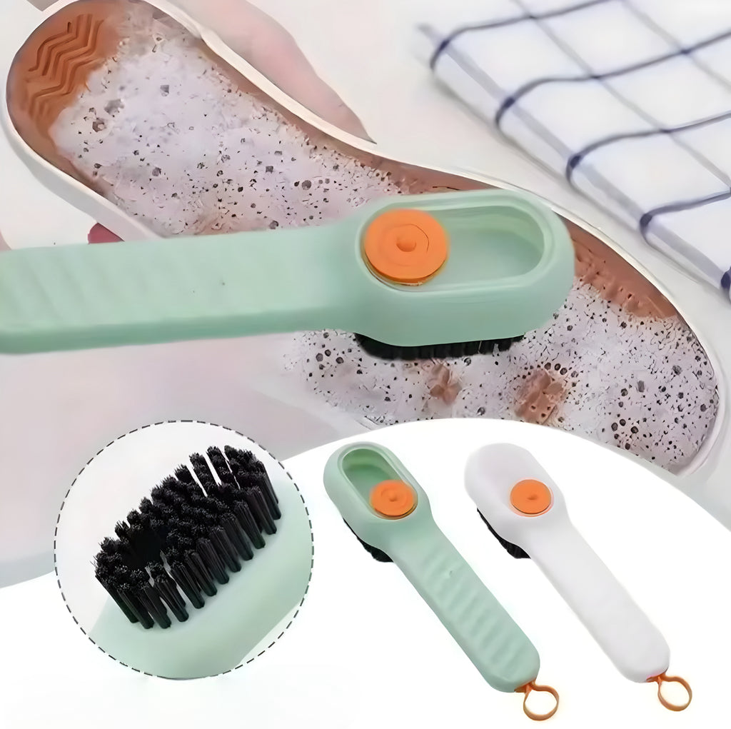 Cepillo Multifuncional para Limpieza de Zapatos con Dispensador de Jabón