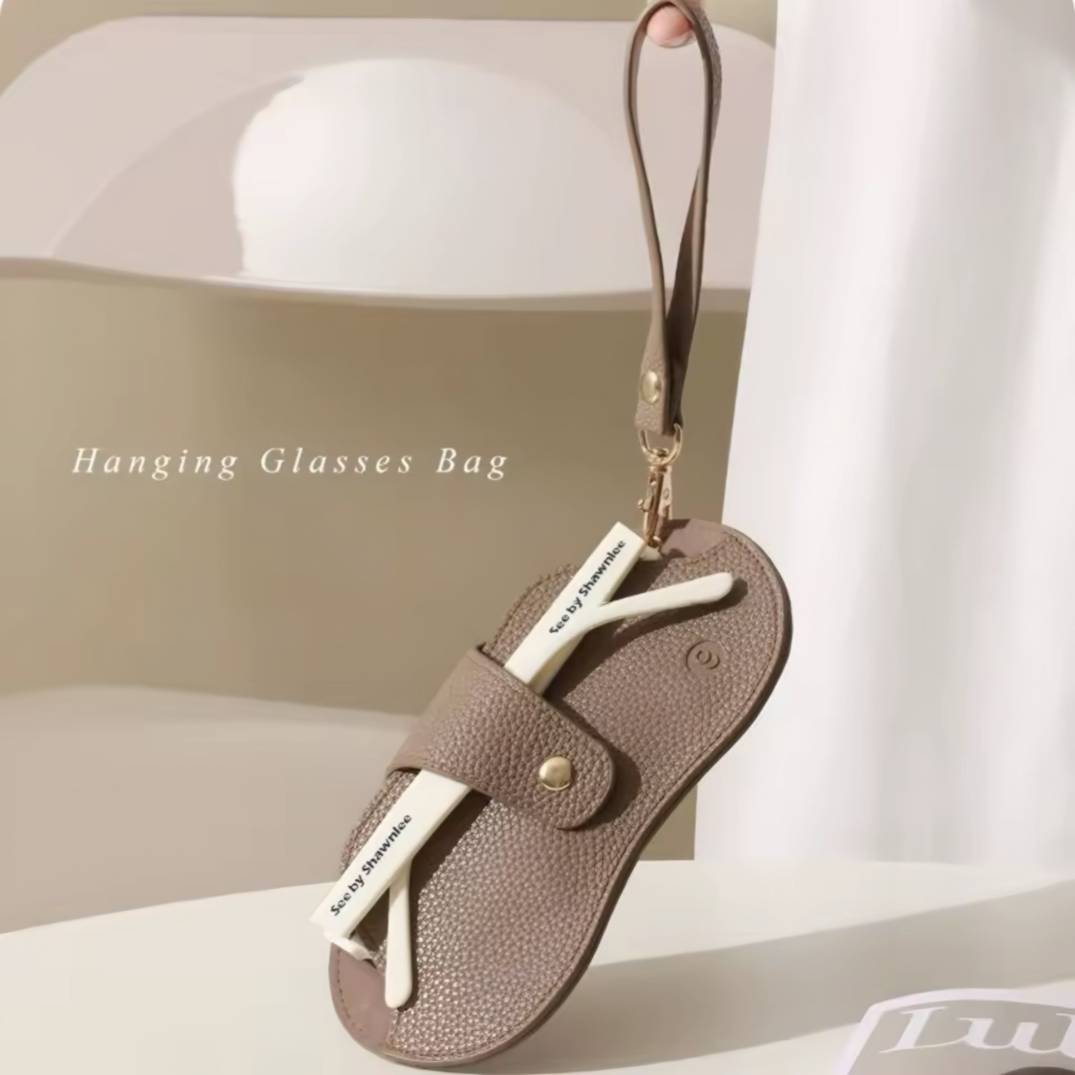 Funda para Gafas de Piel PU con Textura Lichi