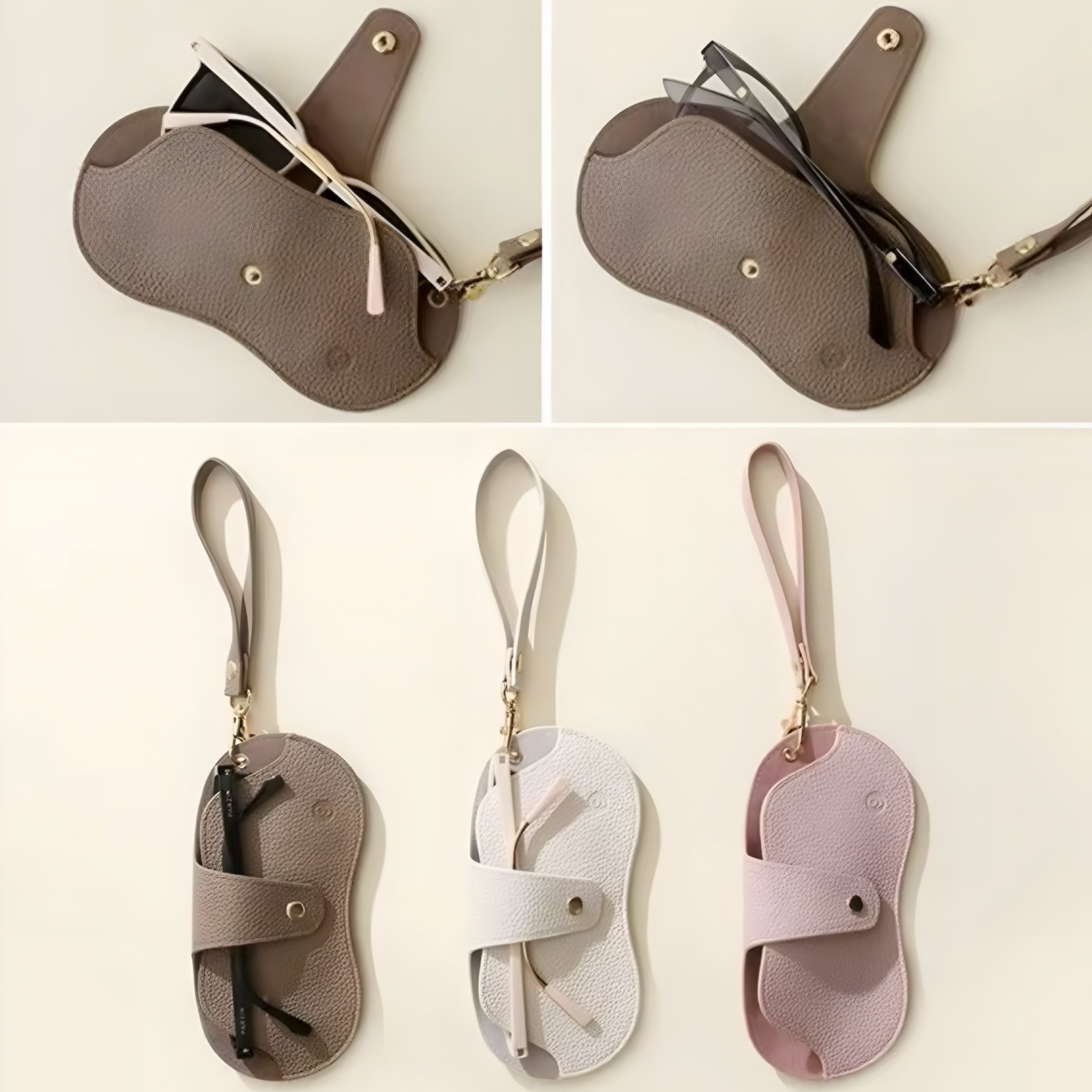 Funda para Gafas de Piel PU con Textura Lichi