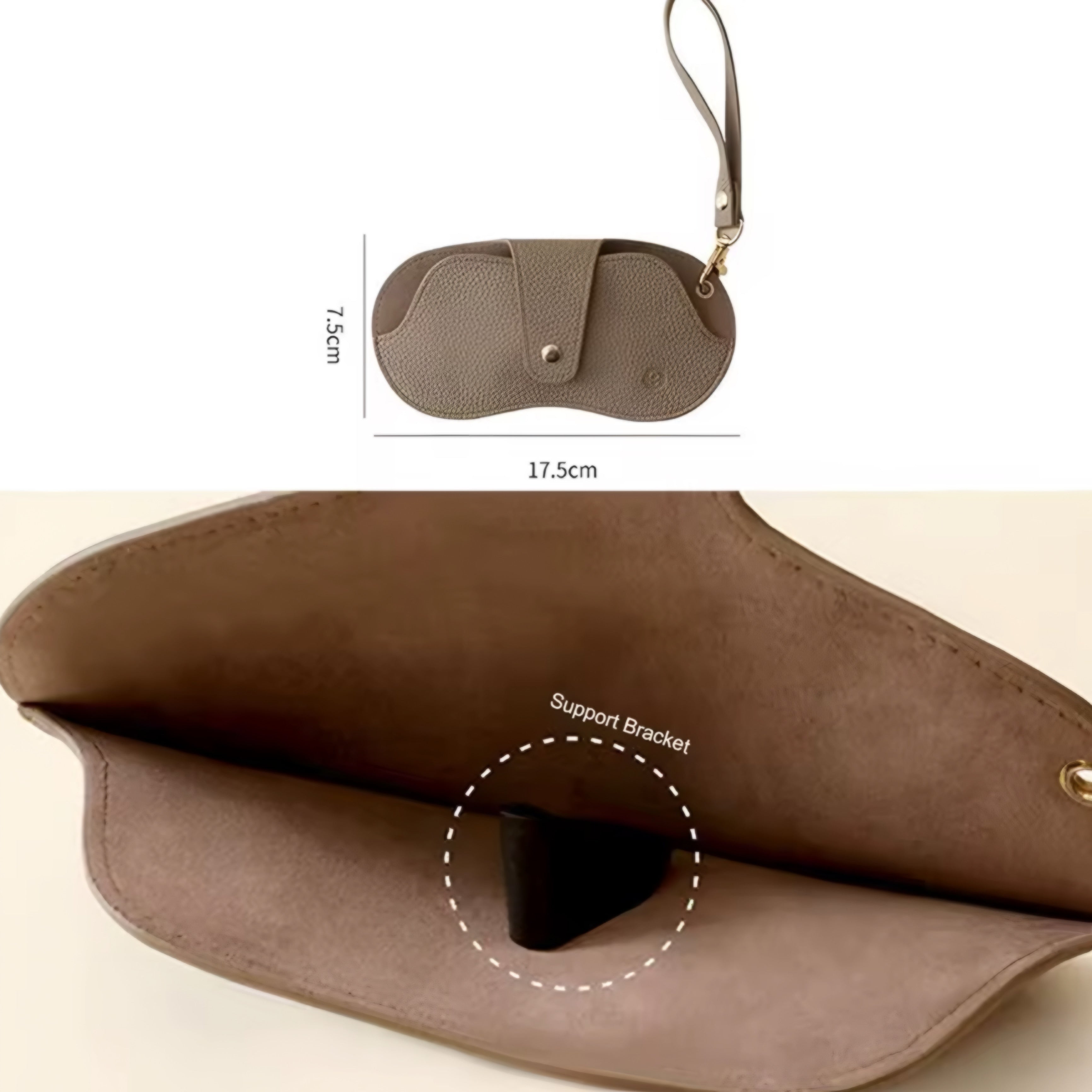 Funda para Gafas de Piel PU con Textura Lichi