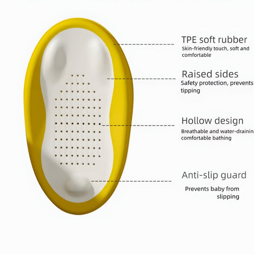 Asiento de Baño Plegable para Bebé con Respaldo Ergonómico
