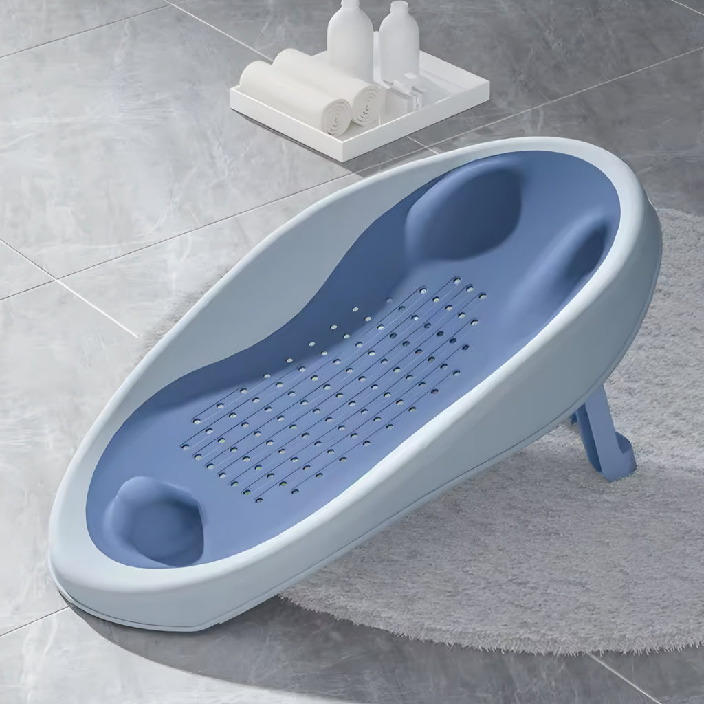 Asiento de Baño Plegable para Bebé con Respaldo Ergonómico