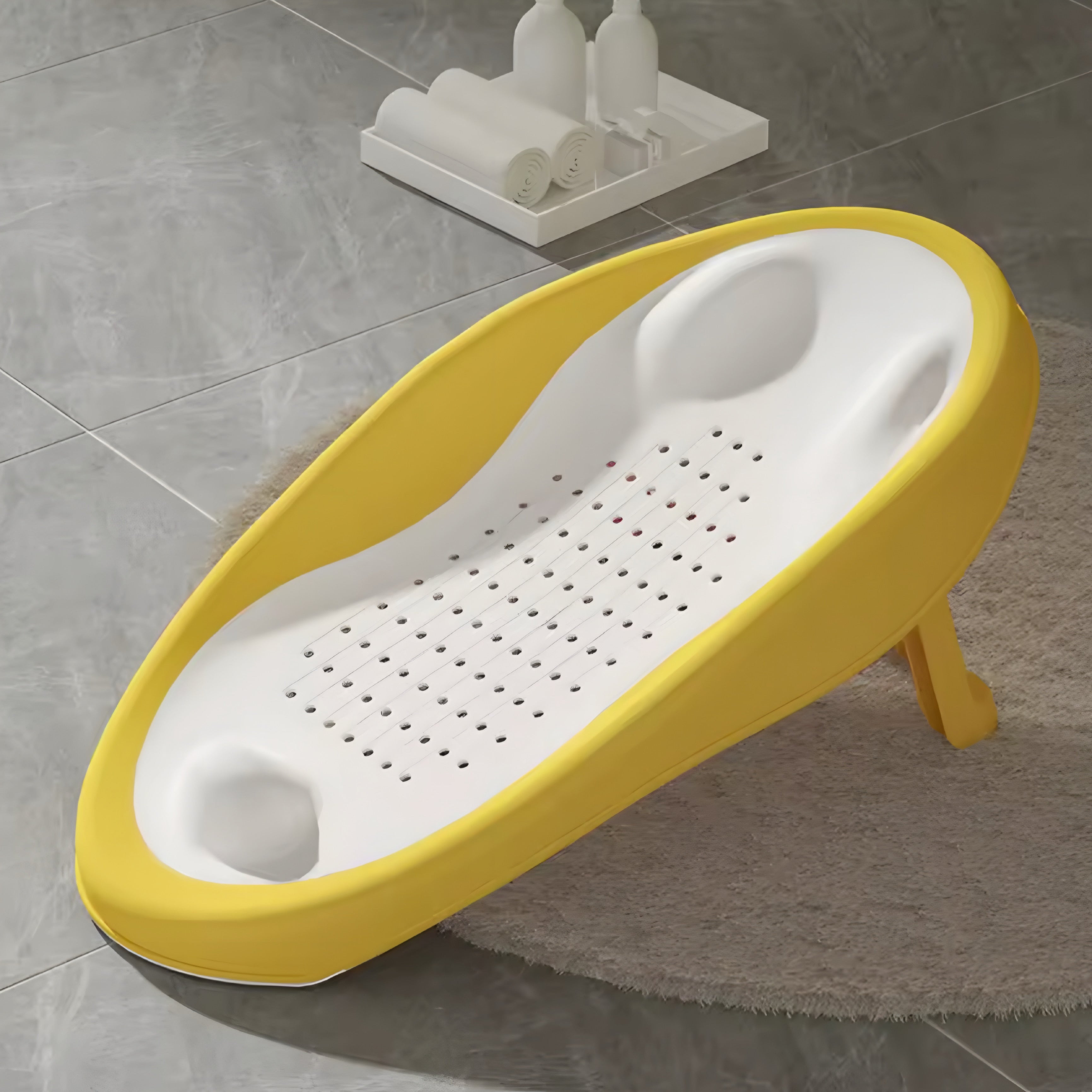 Asiento de Baño Plegable para Bebé con Respaldo Ergonómico