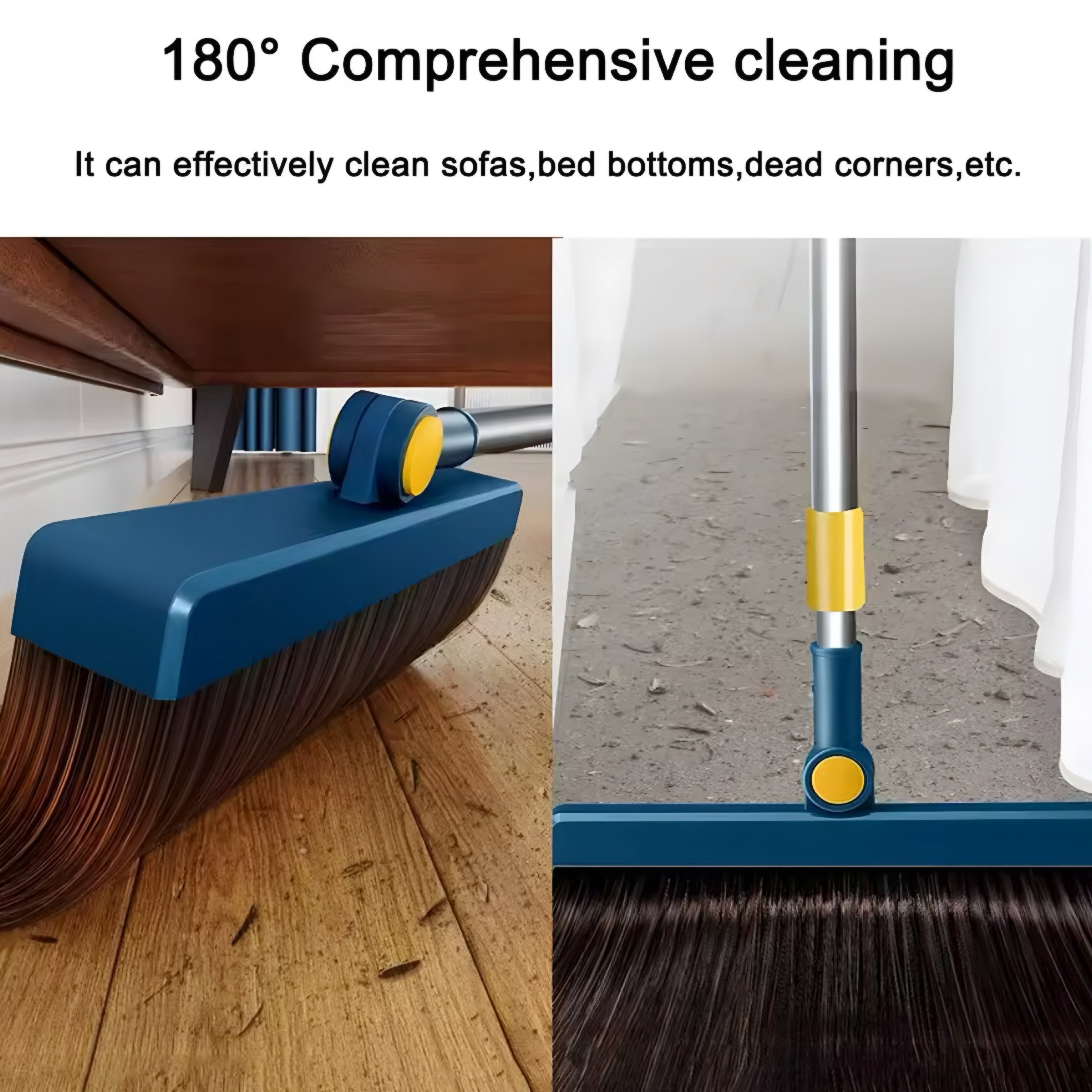 Set Escoba y Recogedor Plegable 180°