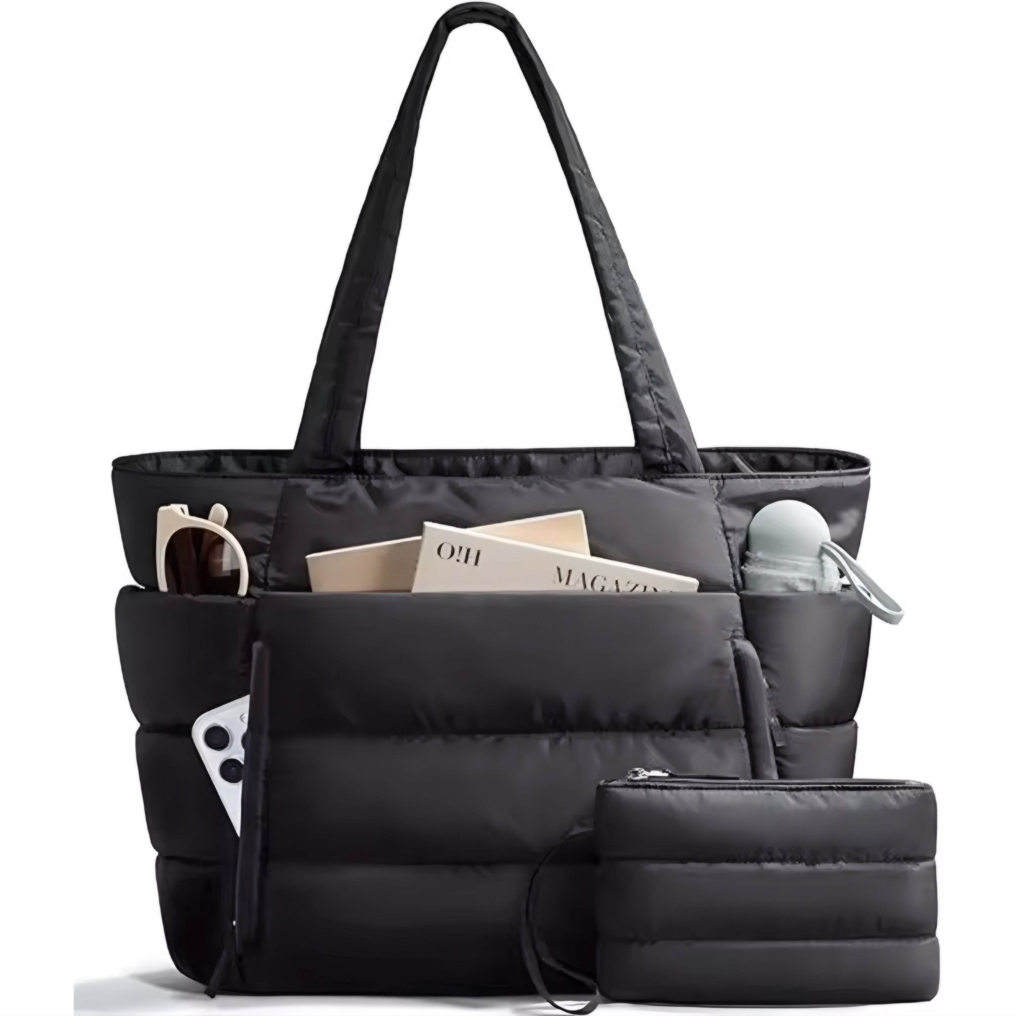 Bolso Tote Acolchado de Gran Capacidad