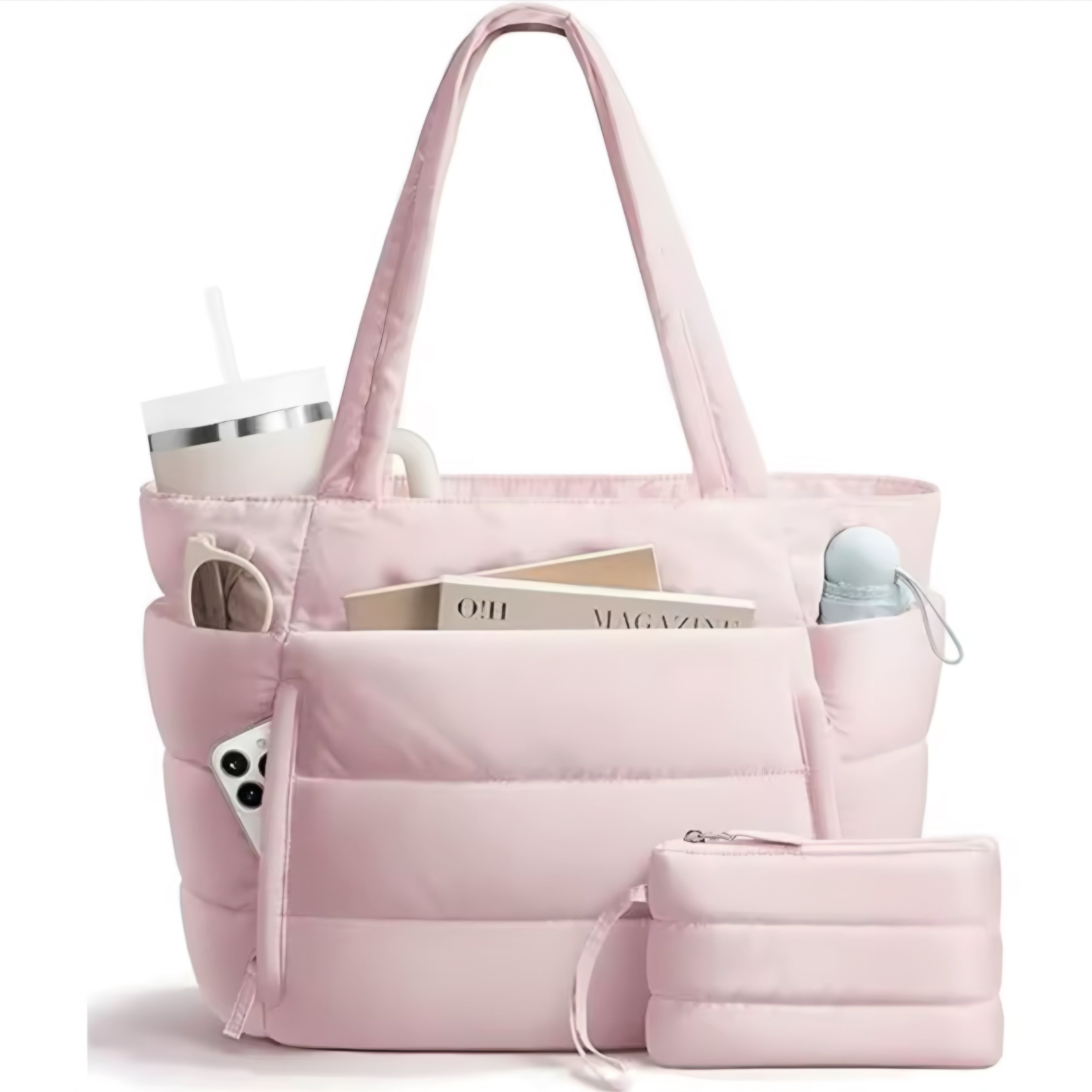 Bolso Tote Acolchado de Gran Capacidad