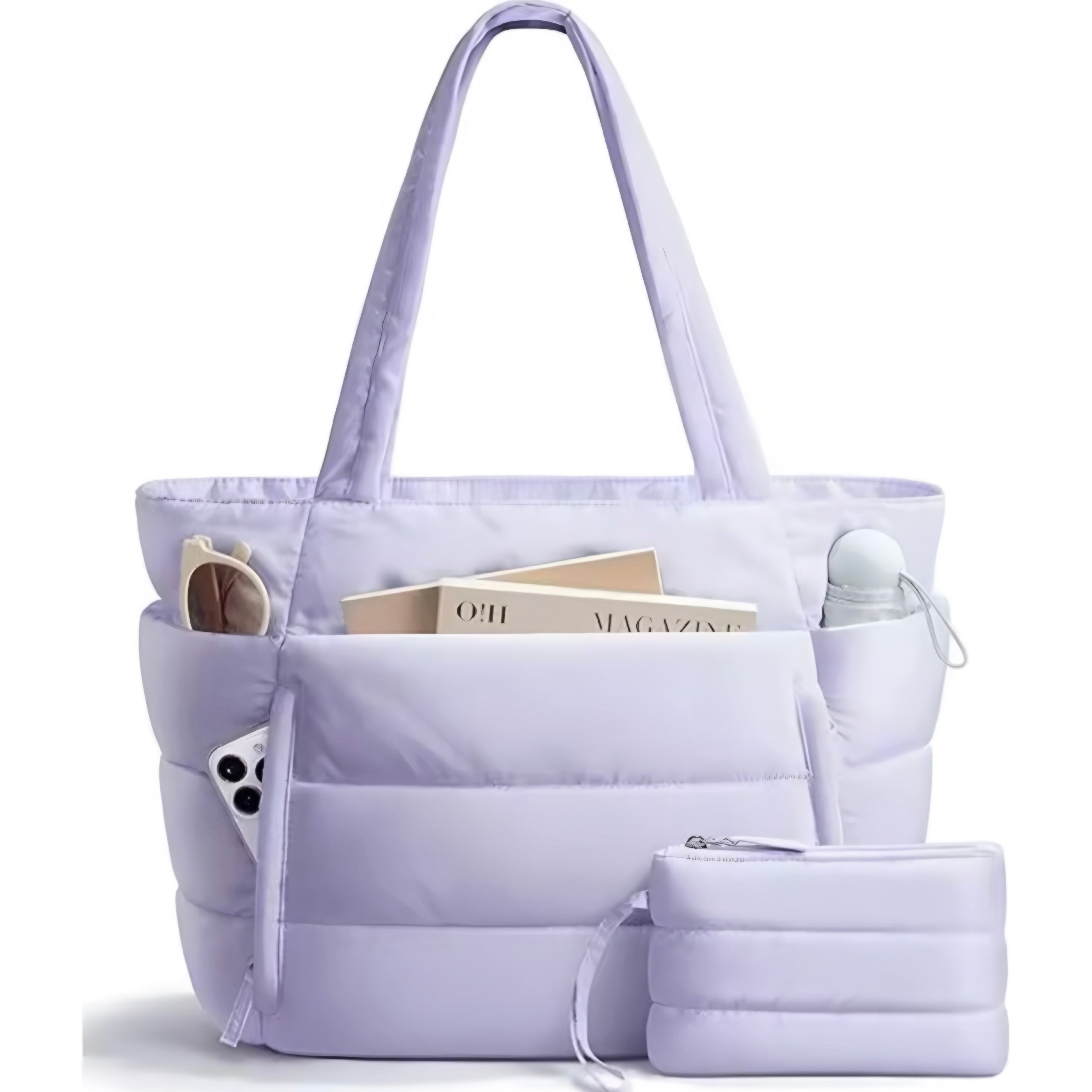 Bolso Tote Acolchado de Gran Capacidad