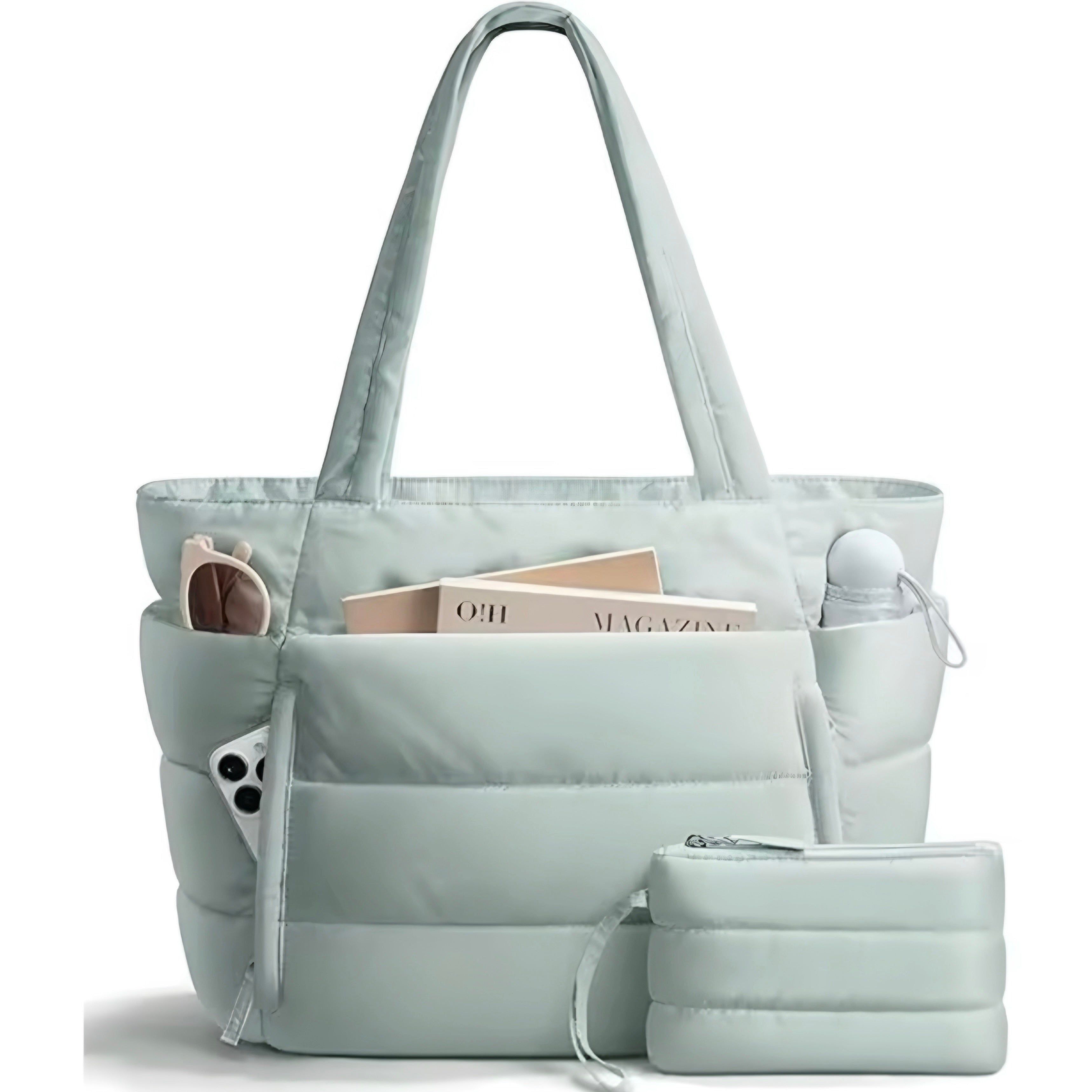 Bolso Tote Acolchado de Gran Capacidad