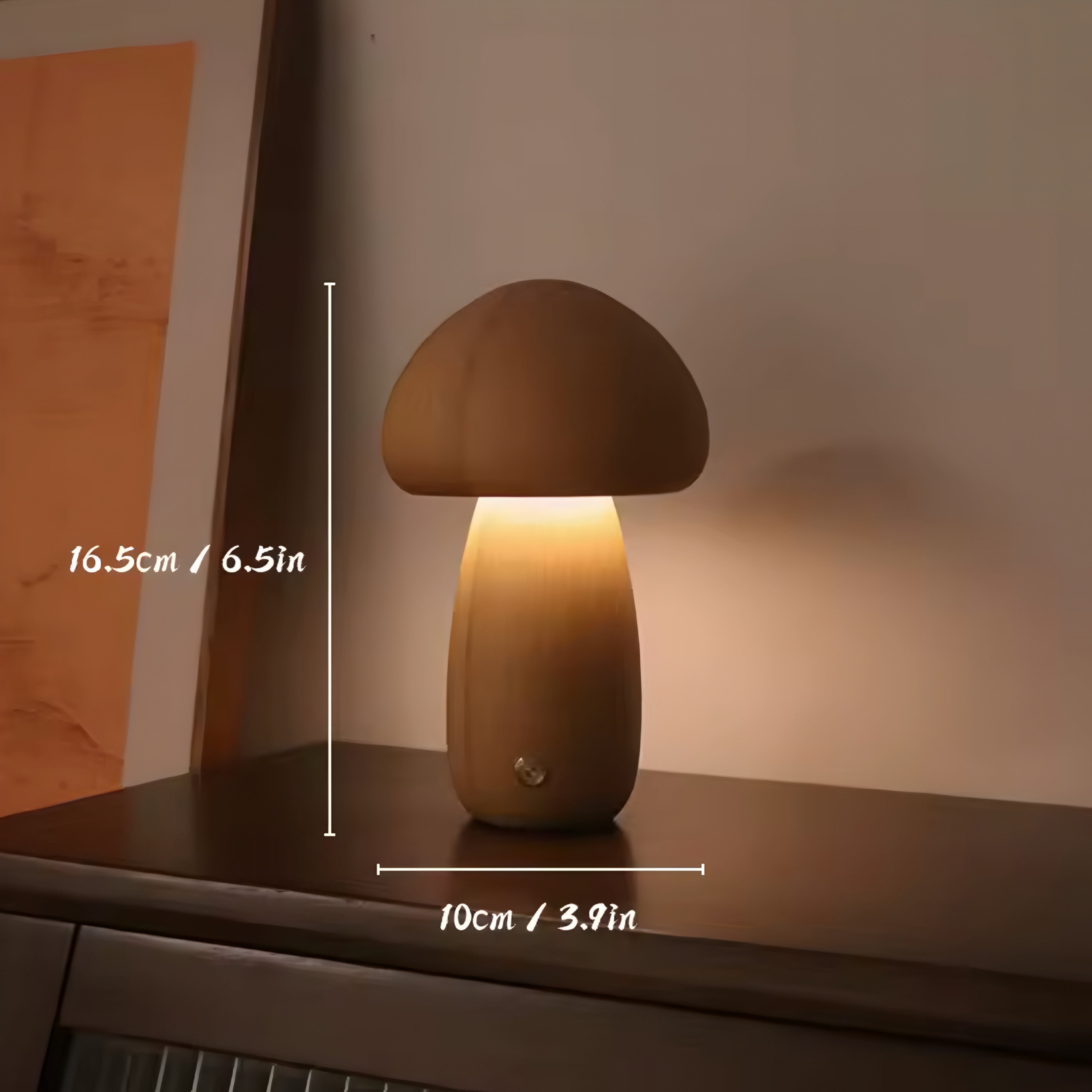 Lámpara de Noche LED en Madera “Seta”