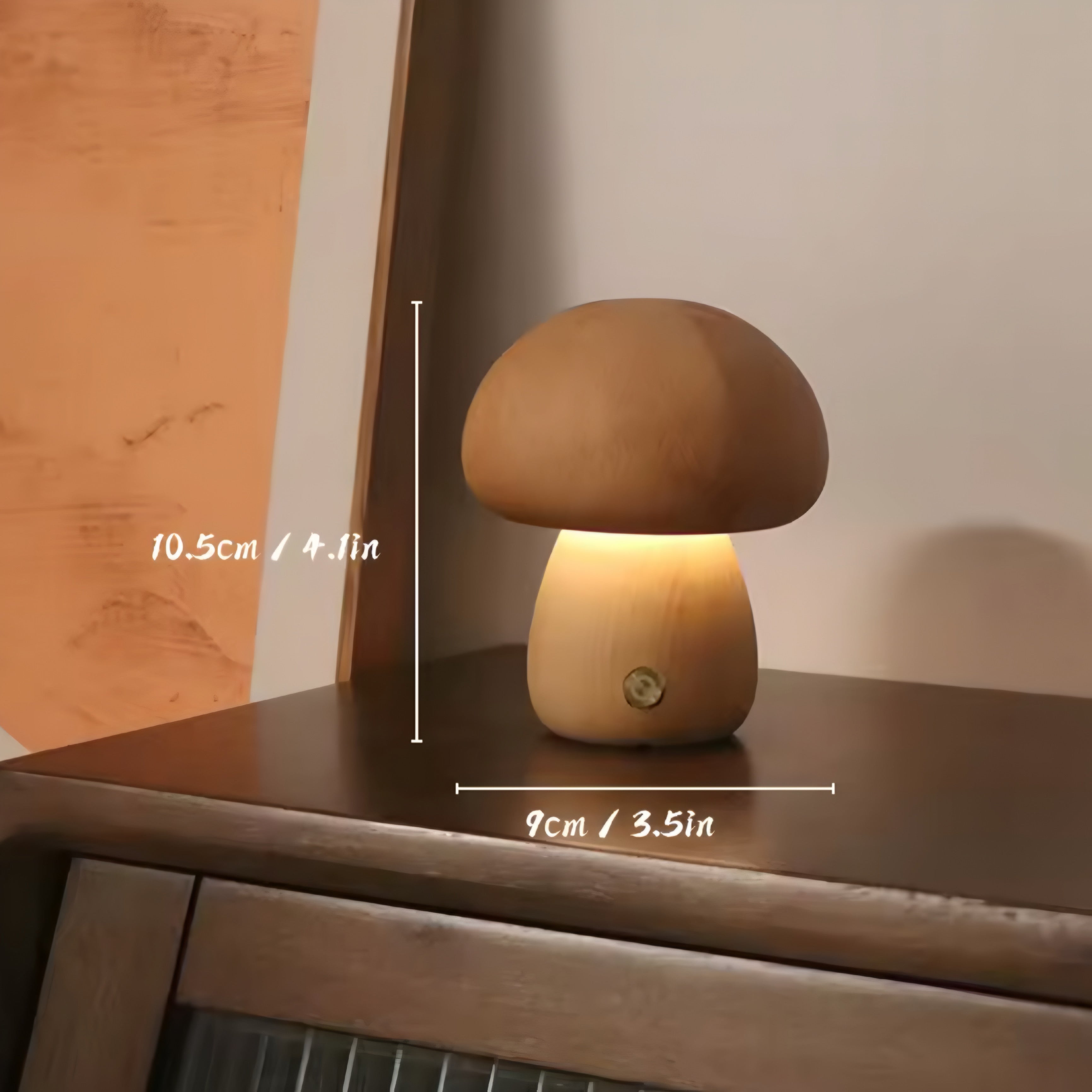 Lámpara de Noche LED en Madera “Seta”
